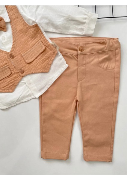 Necix's Bebe Ayarlanabilir Bel Lastikli Yelekli Erkek Bebek 2'li Takım fiyatları