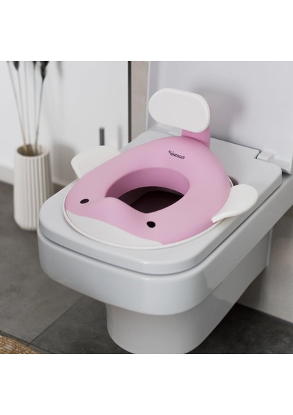 Balina Tasarımlı Çocuk Klozet Adaptörü Kaymaz, Ergonomik, Zararsız Malzeme fiyatları