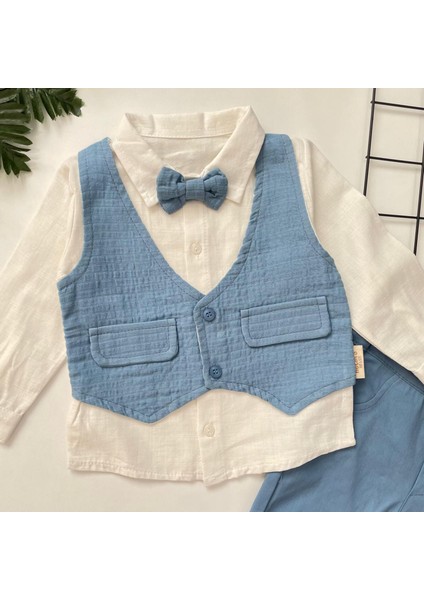 Necix's Bebe Ayarlanabilir Bel Lastikli Yelekli Erkek Bebek 2'li Takım fiyatları