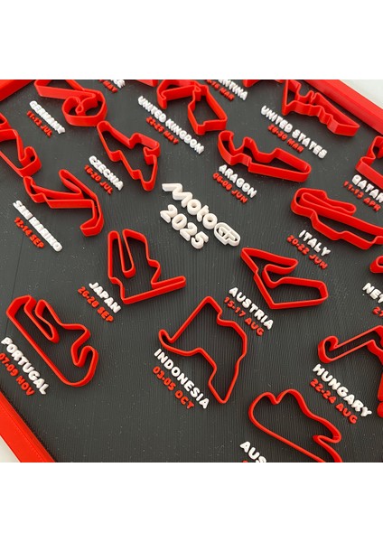 Motogp 2025 Yarış Takvimi 3D Baskı , Moto Gp 2025 Yarış Pistleri Tablosu