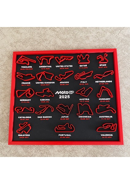 Motogp 2025 Yarış Takvimi 3D Baskı , Moto Gp 2025 Yarış Pistleri Tablosu modelleri