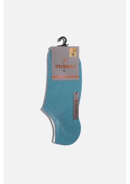 Erkek Bambu Tekli Pastel Mavi Yazlık No Show Çorap