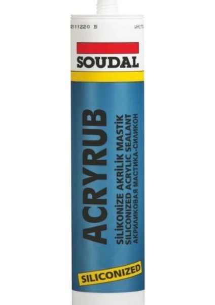 Soudal Acryrub Silikonize Mastik 500 gr Beyaz