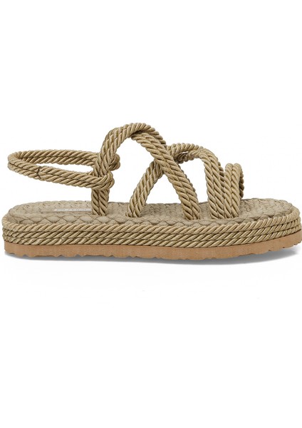 Hailey 5fx Naturel Kadın Düz Sandalet