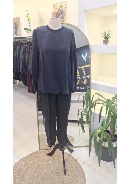 37019 Ipek Kısa Tunik Laçivert