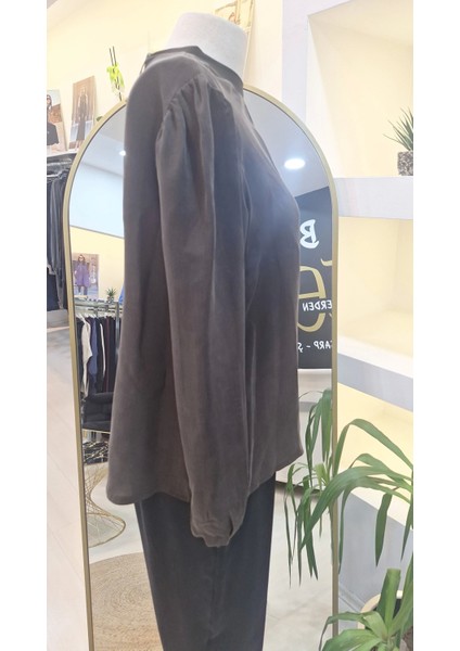 37019 Ipek Kısa Tunik Kahverengi fiyatları