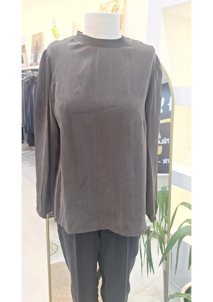 37019 Ipek Kısa Tunik Kahverengi indirimleri