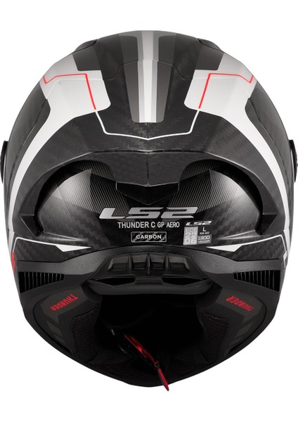 Thunder Karbon Gp Aero Raute Beyaz-Gri Kask
