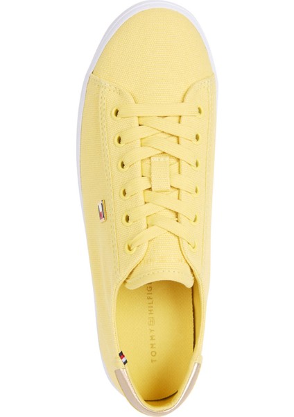 Vulc Canvas Lace Up Sneak Sarı Kadın Sneaker