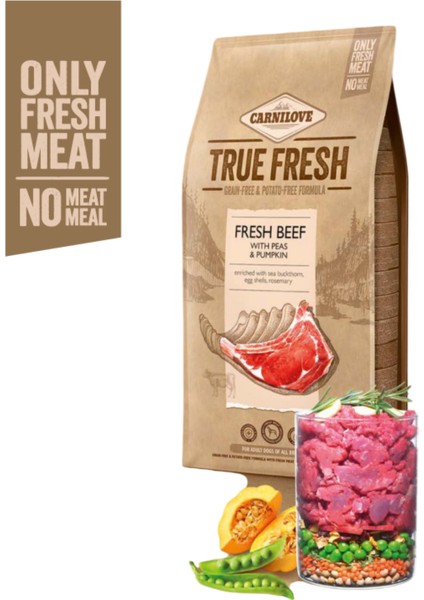 True Fresh Sığır Etli Tahılsız Yetişkin Köpek Kuru Maması 11,4 kg