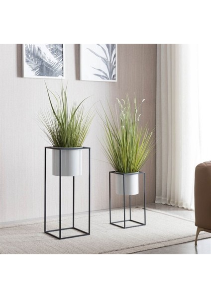 Ince Zarif Metal Ikili Set Çiçeklik ve Saksılık