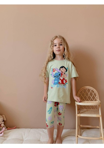 Baskılı Taytlı Kız Çocuk Takım modelleri