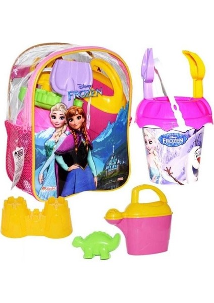 Frozen Resimli Sırt Çantalı Deniz Plaj Seti Aksesuarlı