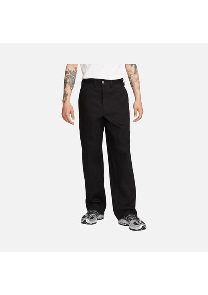 Life Carpenter Cotton Twill Erkek Siyan Pamuklu Bol Paça Pantolon FB7198-010