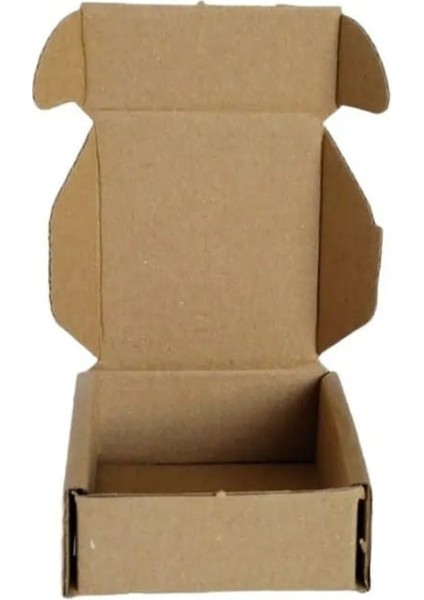 6,5x6,5x2,5cm Kilitli Kapaklı Kraft E Ticaret Kutusu -25 Adet