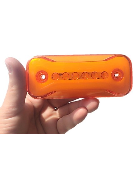 2 Adet Neon Ledli Mercekli Yan Dorse Lambası 12-24 Volt Turuncu