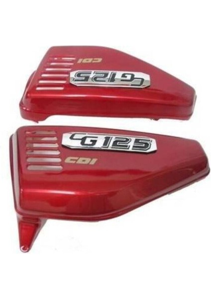 Cg 125 Yan Kapak / Akü Kapağı Takımı - Sağ Sol - Kırmızı
