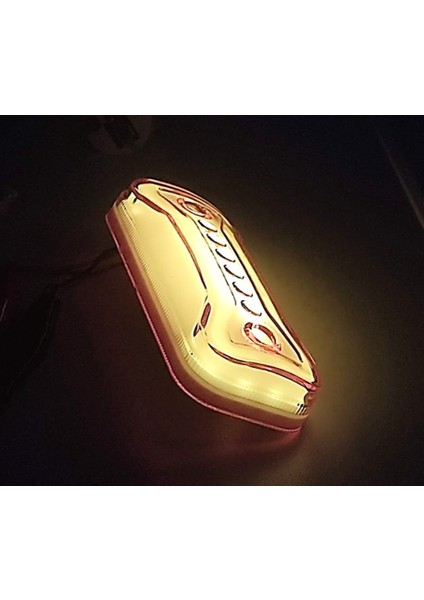 6 Adet Neon Ledli Mercekli Yan Dorse Lambası 12-24 Volt Turuncu