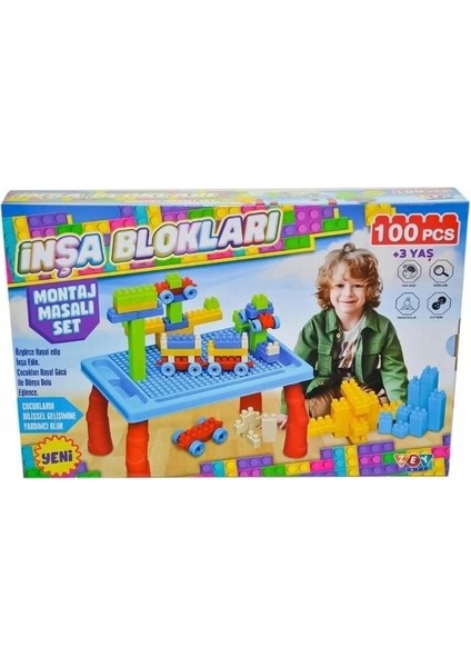 Eğitici Blok Aktivite Masa Seti Inşa Blokları LEGO Mavi indirimleri