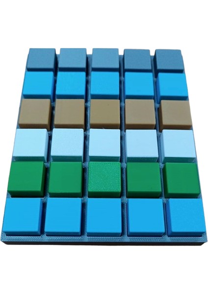 Tahtaköy 3D Renkli Küp ve Yerleştirme Tablası 20X20X20MM 30 Adet Küp ve Tablası Karışık Renk