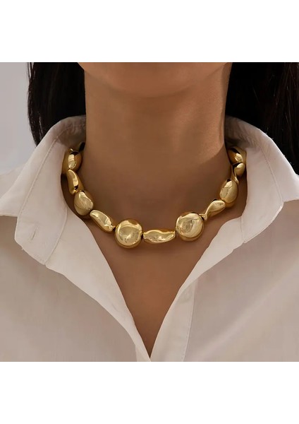 Hip-Hop Tarzı Düzensiz Boncuk Kolye