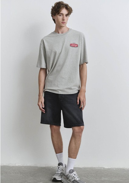 Houston Street Antrasit Jean Şort 0410672-89813