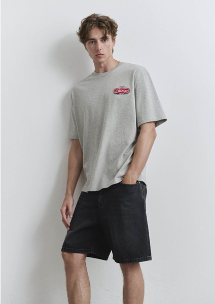 Houston Street Antrasit Jean Şort 0410672-89813 fiyatları