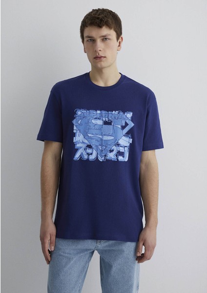 Superman Baskılı Lacivert Tişört 0612658-70496 modelleri