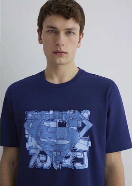 Superman Baskılı Lacivert Tişört 0612658-70496 indirimleri