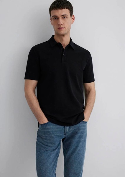 Regular Siyah Erkek Polo Yaka T-Shirt M0612633-900