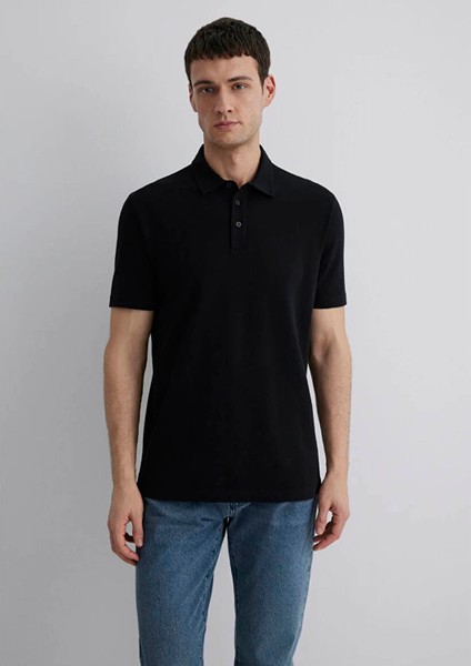 Regular Siyah Erkek Polo Yaka T-Shirt M0612633-900 modelleri