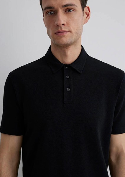 Regular Siyah Erkek Polo Yaka T-Shirt M0612633-900 indirimleri