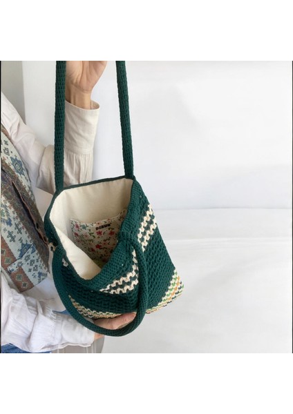 Dokunstore,çanta,kadın Çanta,kadın Omuz Çantası, Handmade Çanta, Tasarım Çanta, Günlük Çanta,el Örgüsü Çanta, Çiçekli Çanta, Motifli Çanta