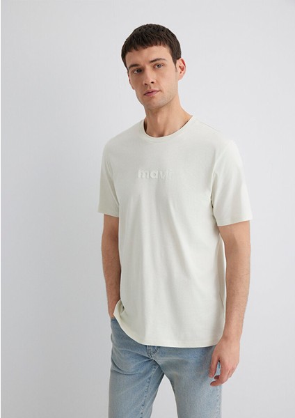 Mavi Logo Baskılı Ekru Tişört 0612732-70142 fiyatları