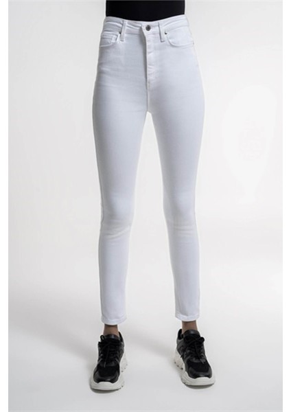 Beyaz Kadın Jean Pantolon LF2032465 fiyatları