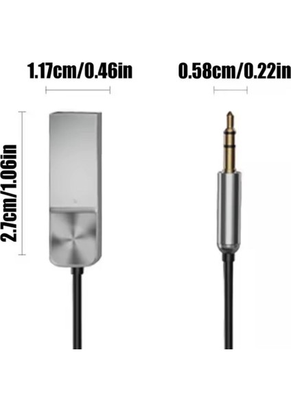 Bluetooth Wireless Bt5.1 USB To 3,5mm Araç Kiti Bluetooth Araç Içi Fm Transmitter Hif Ses Destekli