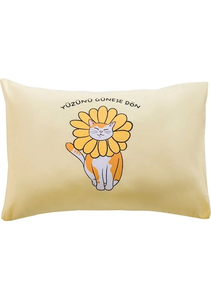 Lcw Home Sari Çiçek Baskılı Pamuklu Yastık Kılıfı 2'li 50 x 70 cm