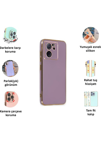 Xiaomi 13T/13T Pro Kılıf Kenar Detaylı Yumuşak Parlak Silikon fiyatları