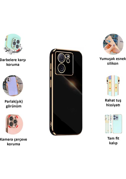 Xiaomi 13T/13T Pro Kılıf Kenar Detaylı Yumuşak Parlak Silikon fiyatları
