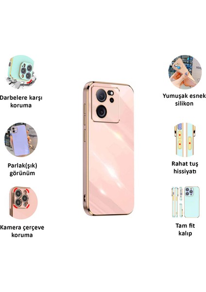 Xiaomi 13T/13T Pro Kılıf Kenar Detaylı Yumuşak Parlak Silikon modelleri