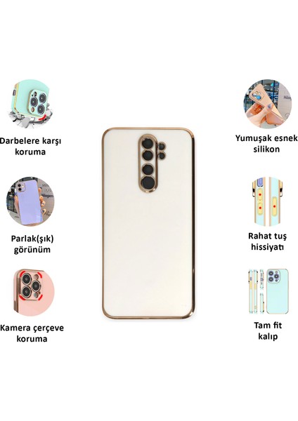 Xiaomi Redmi Note 8 Pro Kılıf Kenar Detaylı Yumuşak Parlak Silikon fiyatları