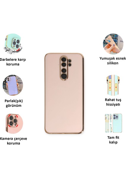 Xiaomi Redmi Note 8 Pro Kılıf Kenar Detaylı Yumuşak Parlak Silikon fiyatları