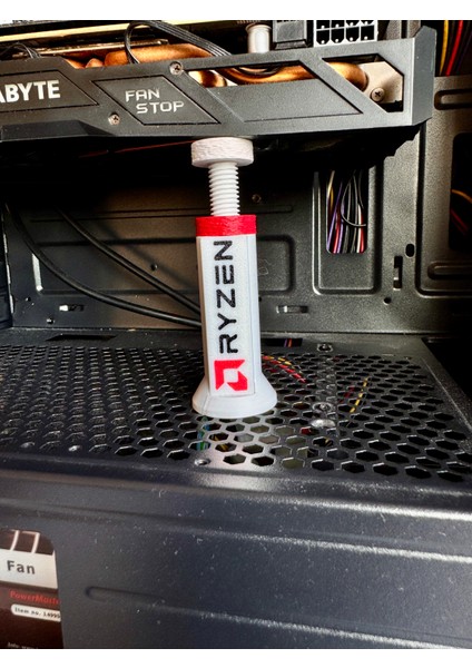 Ryzen Tasarım Yükseklik Ayarlı Ekran Kartı Destek Aparatı,ekran Kartı Tutucu Ryzen Beyaz