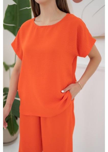 Oranj T-Shirt ve Pantolon Takım