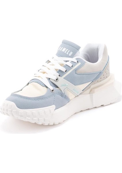 25-Mild Beyaz Bağlı Memory Foam Taban Sneaker Kadın Spor Ayakkabı
