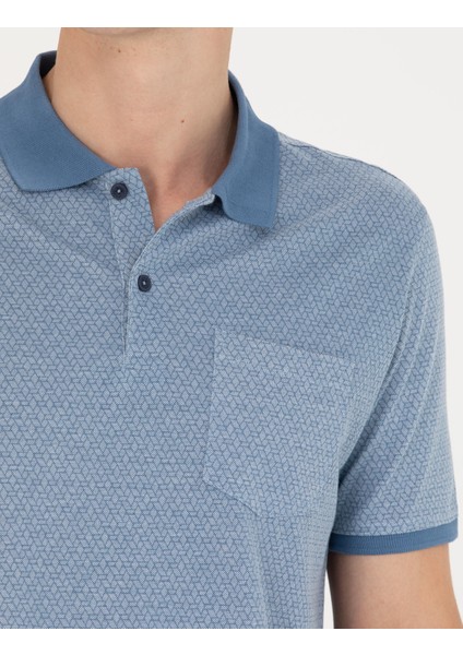 Erkek Koyu Mavi Regular Fit Polo Yaka Tişört 50273568-VR032