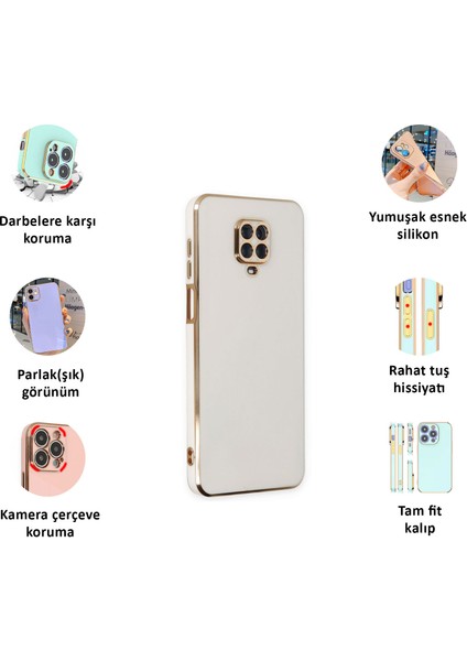 Xiaomi Redmi Note 9 Pro Kılıf Kenar Detaylı Yumuşak Parlak Silikon fiyatları