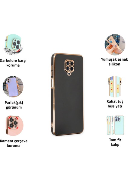Xiaomi Redmi Note 9 Pro Kılıf Kenar Detaylı Yumuşak Parlak Silikon fiyatları