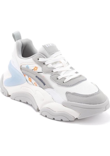25-Kind Beyaz Bağlı Memory Foam Taban Sneaker Kadın Spor Ayakkabı fiyatları