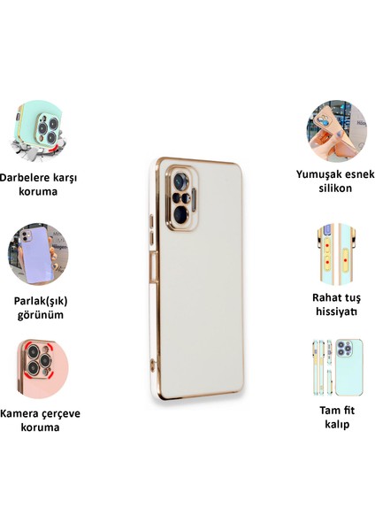 Xiaomi Redmi Note 10 Pro Kılıf Kenar Detaylı Yumuşak Parlak Silikon fiyatları
